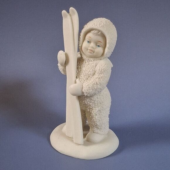 Department 56 Snowbabies Let's Go Skiing 1992 Figurine Collectible Christmas - Picture 1 of 5